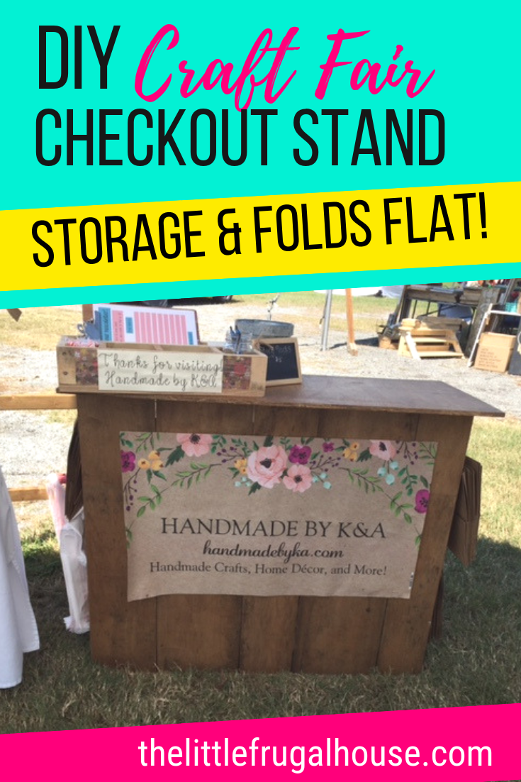 DIY Folding Craft Fair Checkout Stand - The Little Frugal House