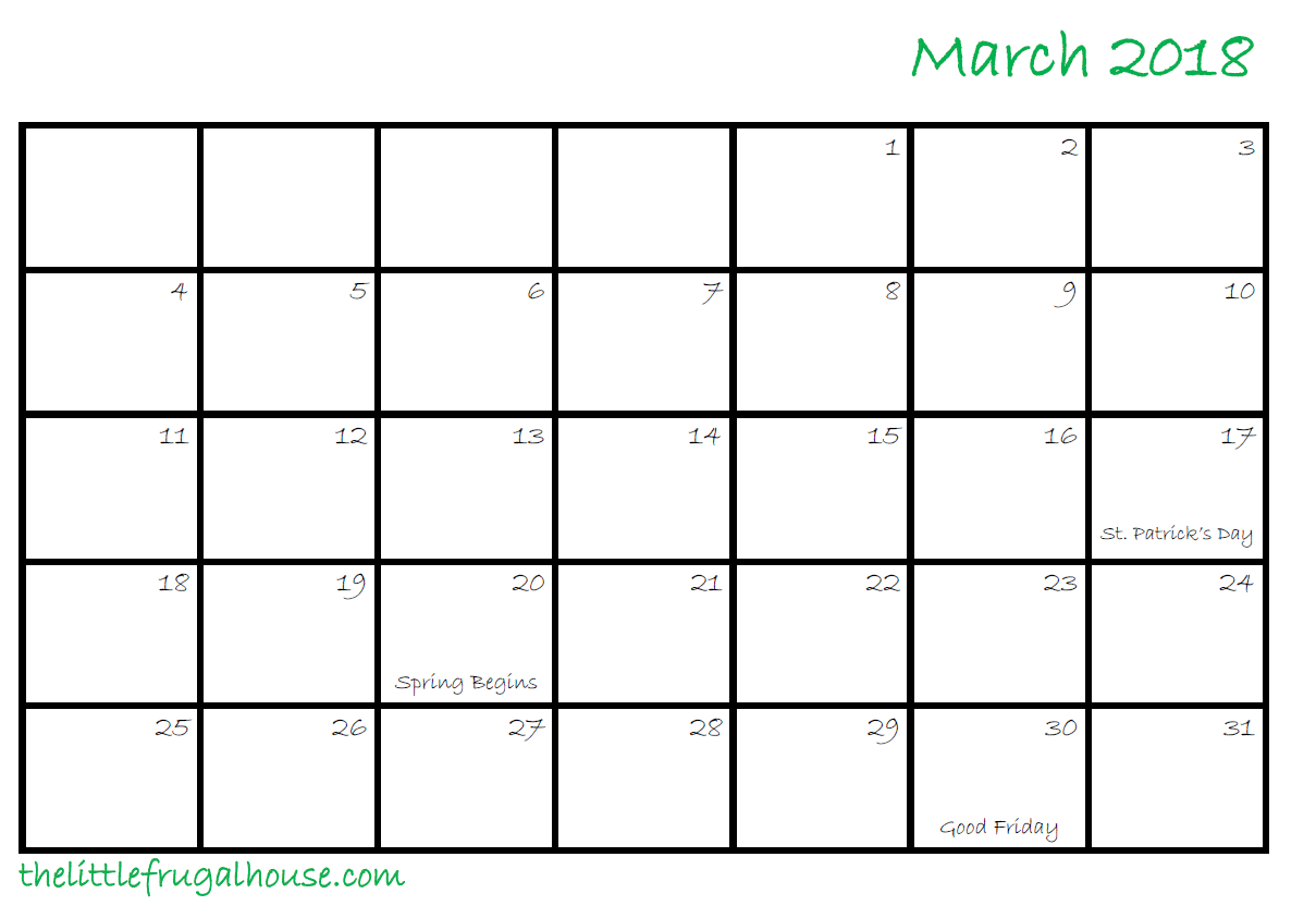 Ready to get organized for the spring? Grab this free March calendar
