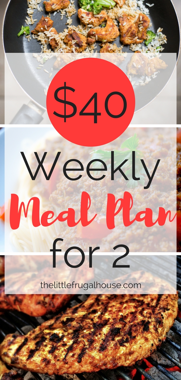 weekly meal planning for two