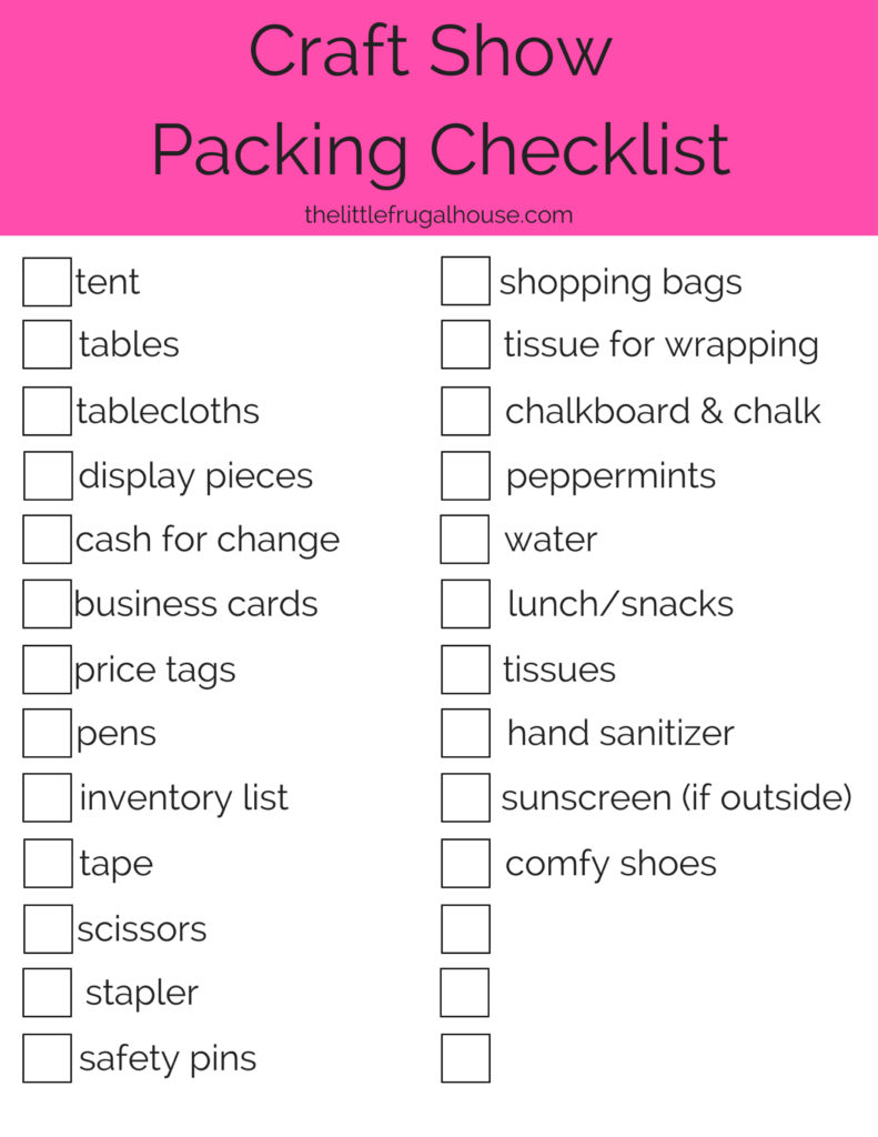 _ Things to Pack for a Craft Show (1) - The Little Frugal House