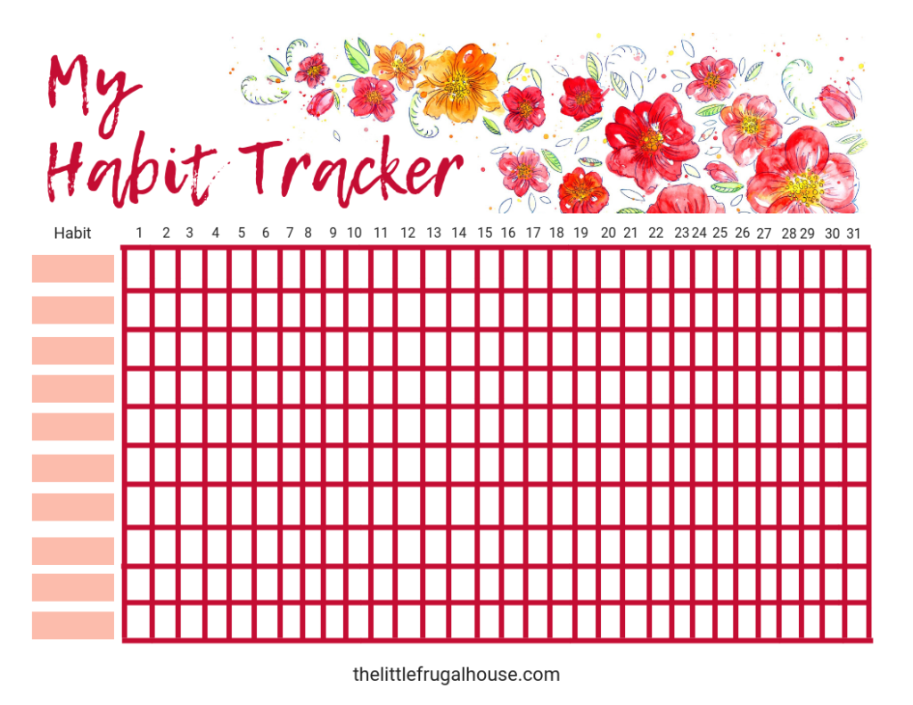 30 Day Habit Tracker Habit Tracker Printable Habit Tracker Habits 