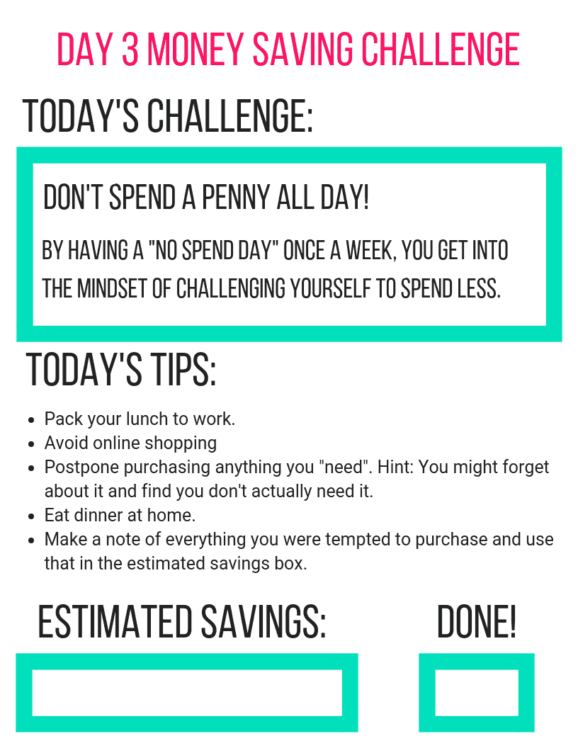 30 Day Money Saving Challenge - The Little Frugal House