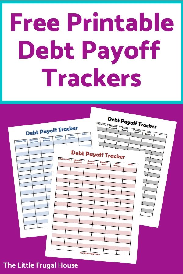 Free Printable Debt Payoff Worksheet PDF The Little Frugal House