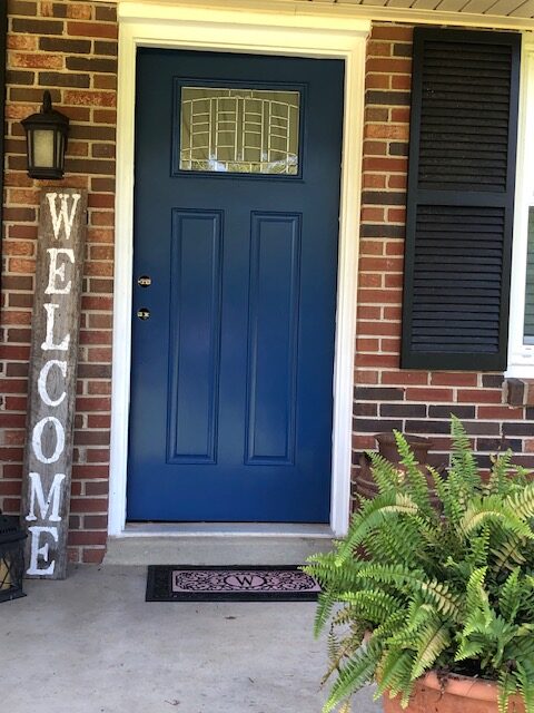 Quick Front Door Makeover with Paint - The Little Frugal House