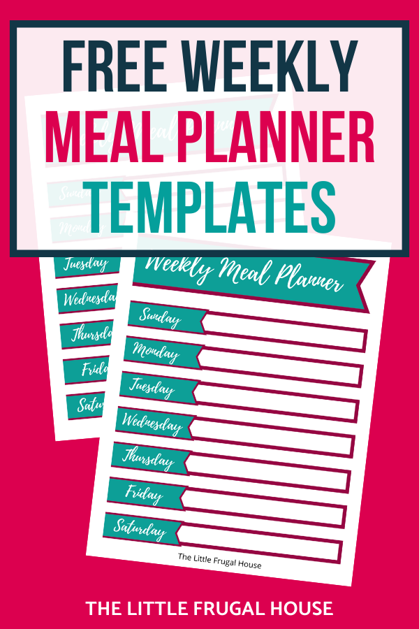 Free Meal Planning Template - The Little Frugal House