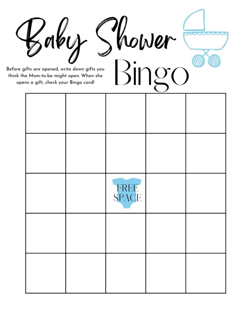 Free Baby Shower Printable Bingo Cards - The Little Frugal House