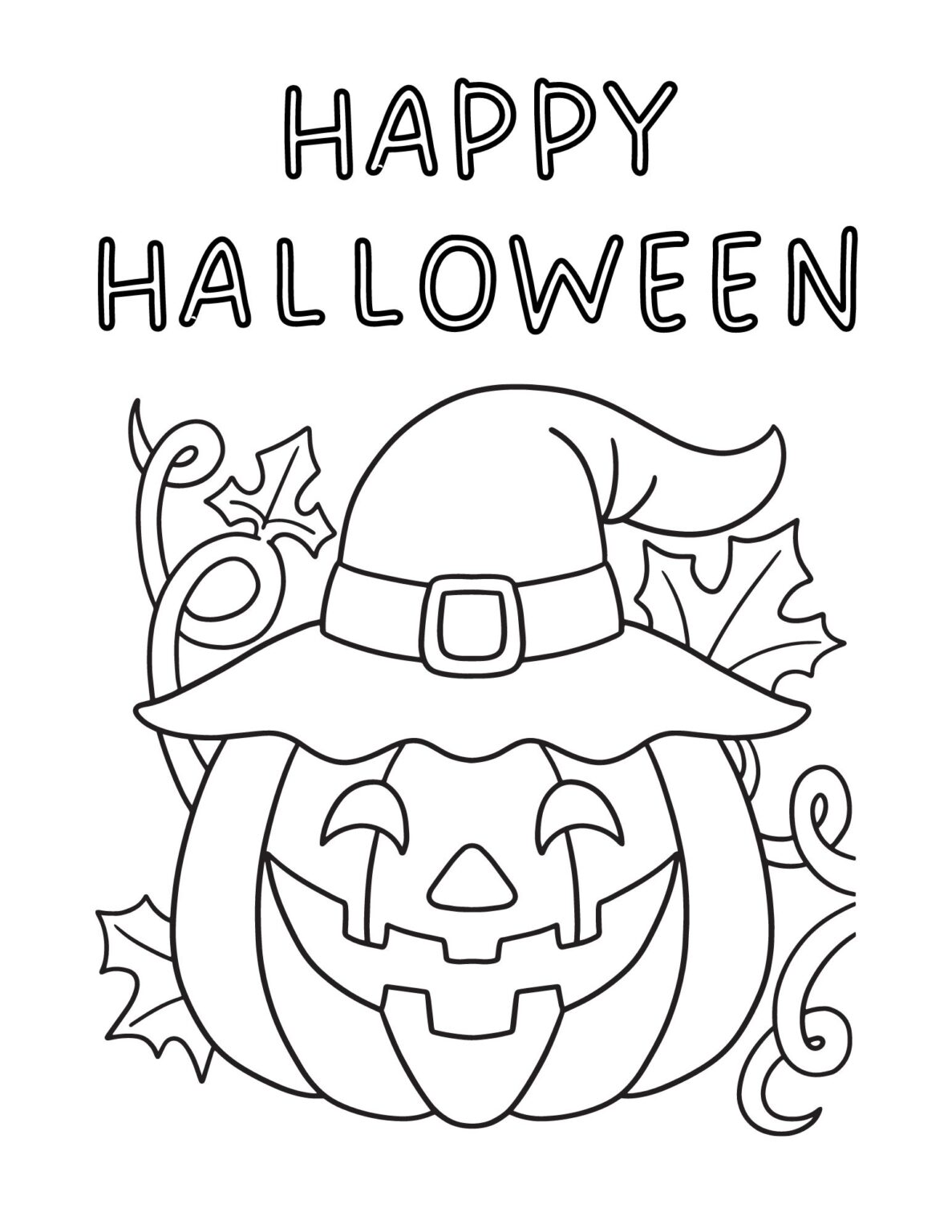 Free Printable Halloween Coloring Pages for Toddlers & Kids - The ...