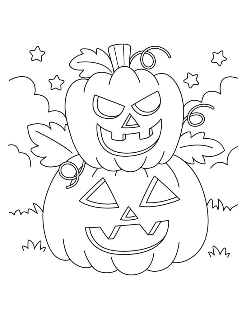 HAPPY HALLOWEEN COLORING PAGES (17) - The Little Frugal House