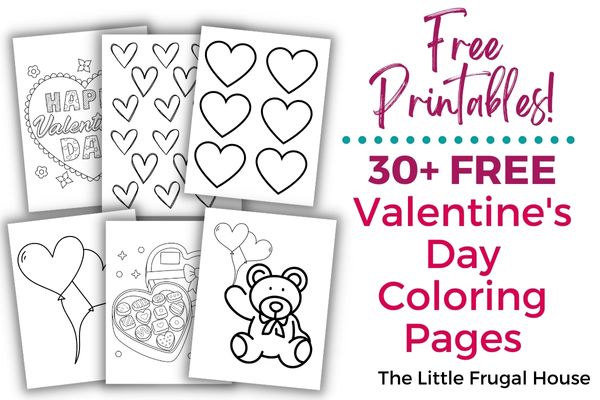 Free Valentine's Day Coloring Pages For Kids - The Little Frugal House