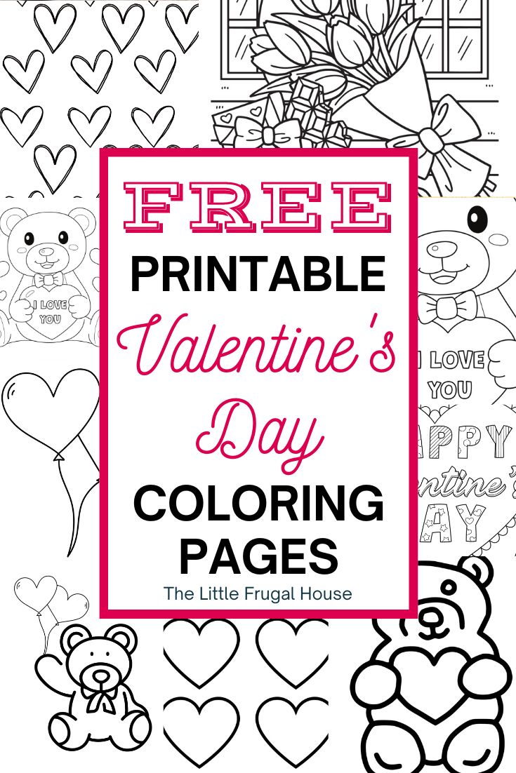 Free Valentine's Day Coloring Pages for Kids - The Little Frugal House